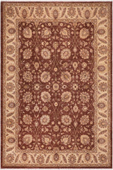 handmade Traditional Kafkaz Brown Beige Hand Knotted RECTANGLE 100% WOOL area rug 9 x 12